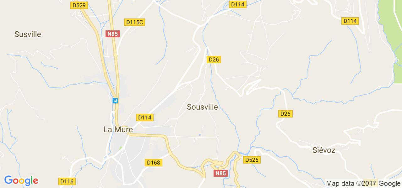 map de la ville de Sousville