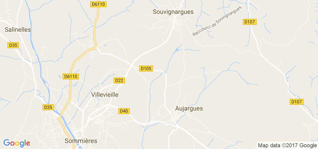 map de la ville de Souvignargues