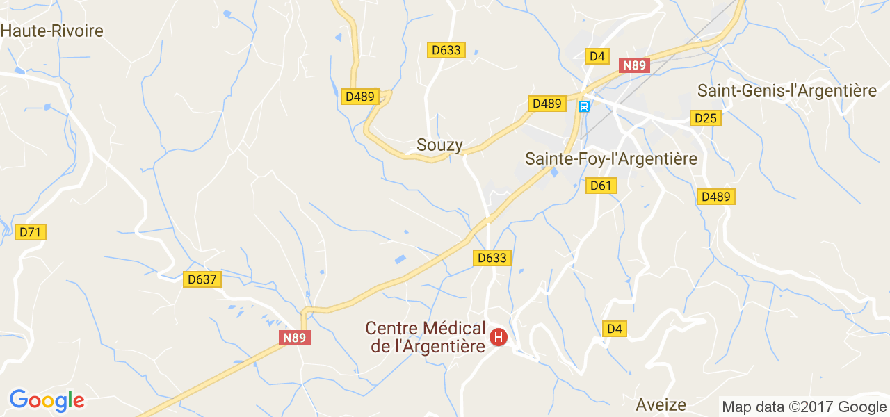 map de la ville de Souzy