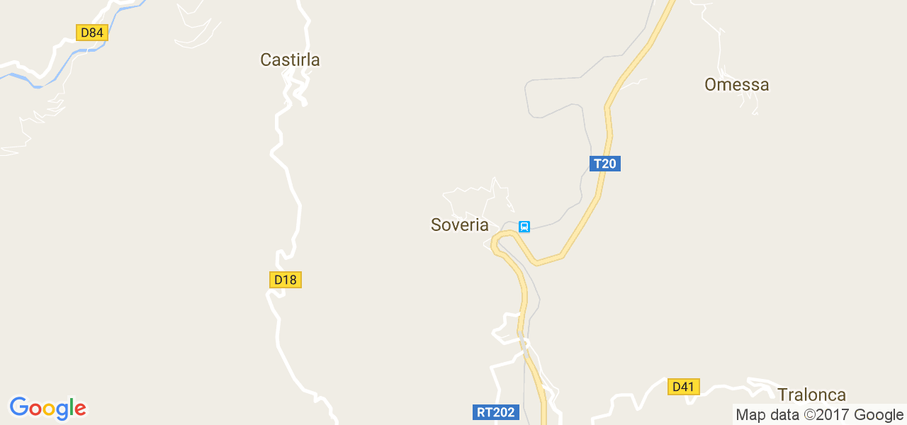 map de la ville de Soveria