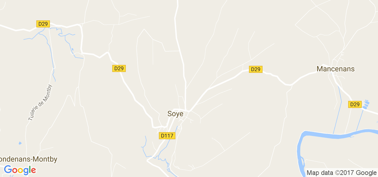 map de la ville de Soye