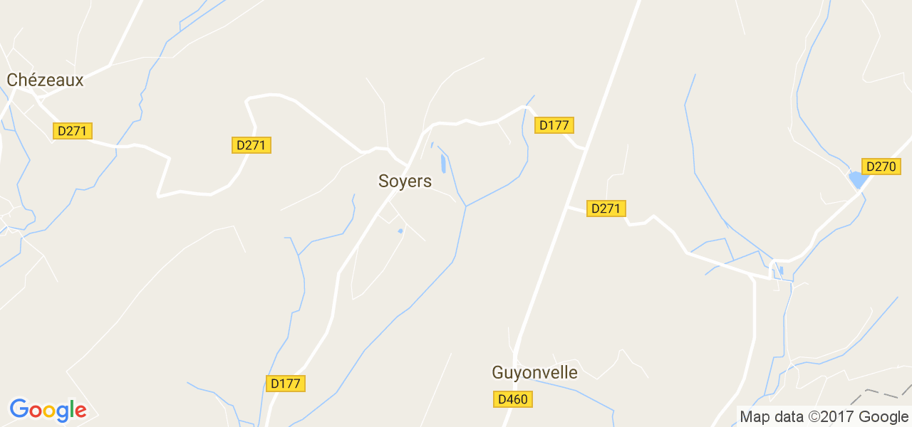 map de la ville de Soyers