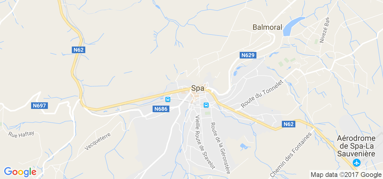 map de la ville de Spa