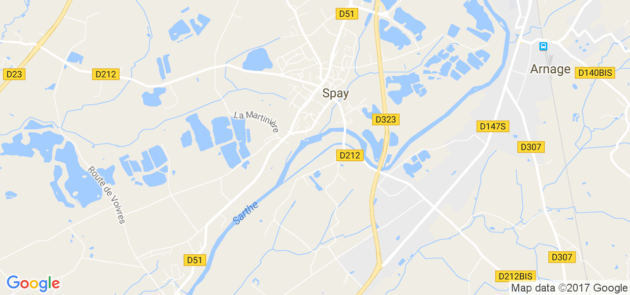 map de la ville de Spay