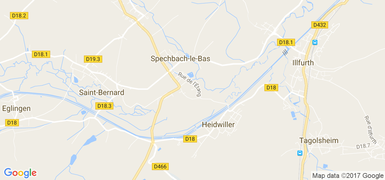 map de la ville de Spechbach-le-Bas