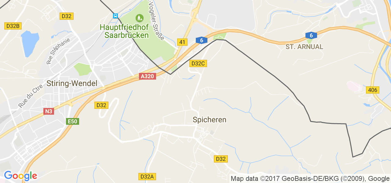 map de la ville de Spicheren