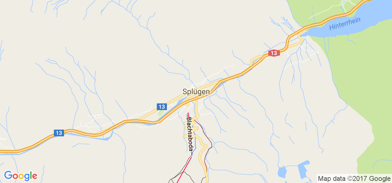 map de la ville de Splügen