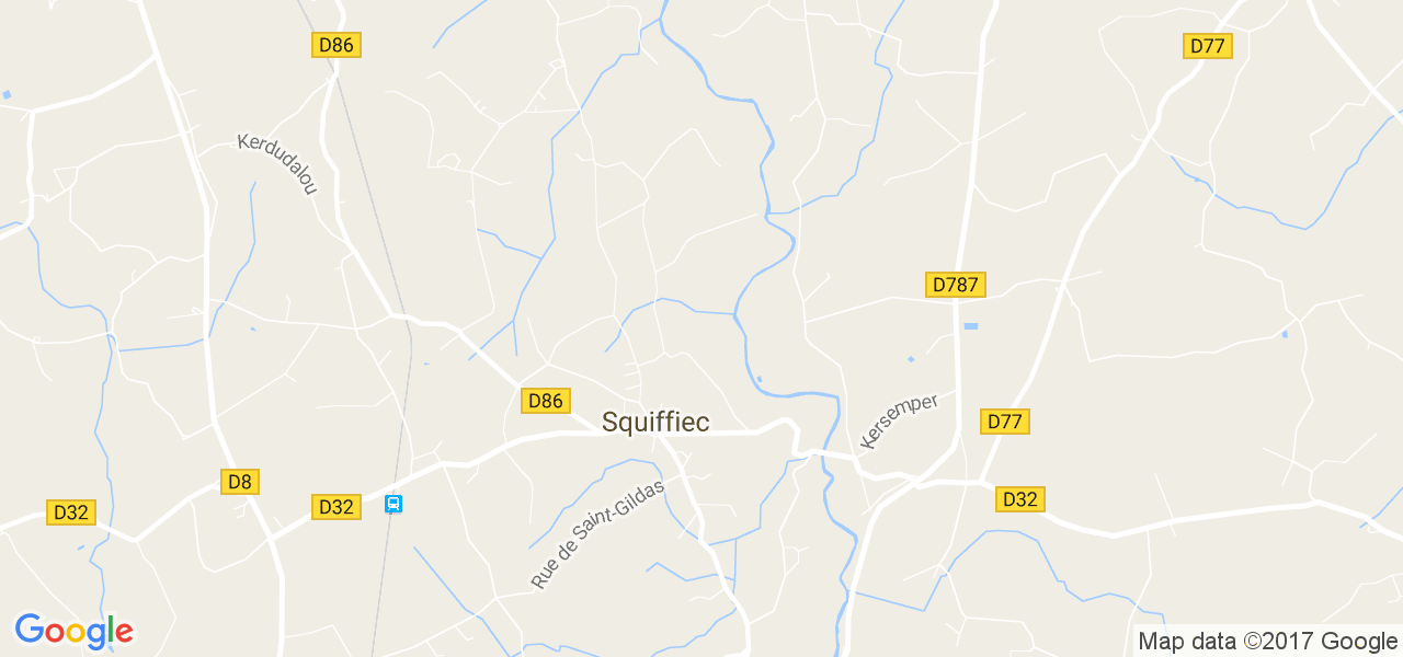 map de la ville de Squiffiec