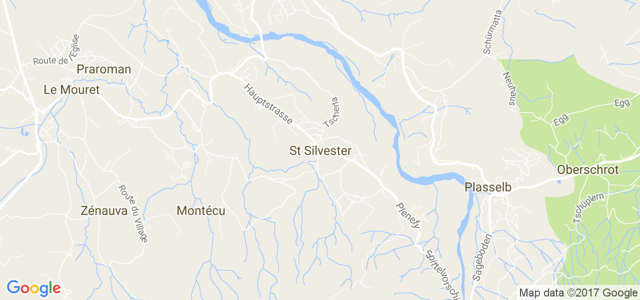 map de la ville de St Silvester