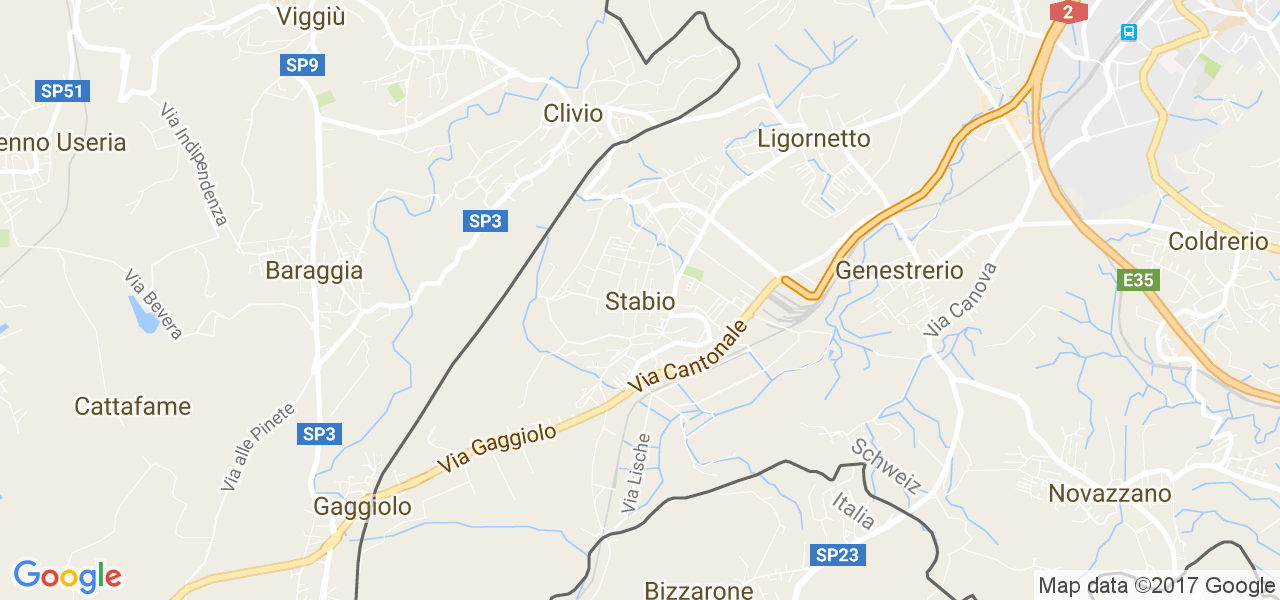 map de la ville de Stabio