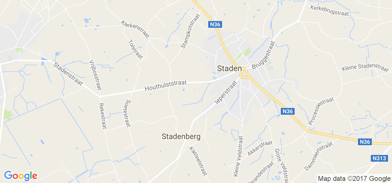 map de la ville de Staden