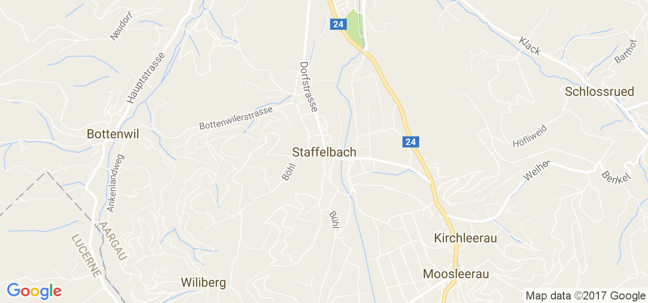 map de la ville de Staffelbach