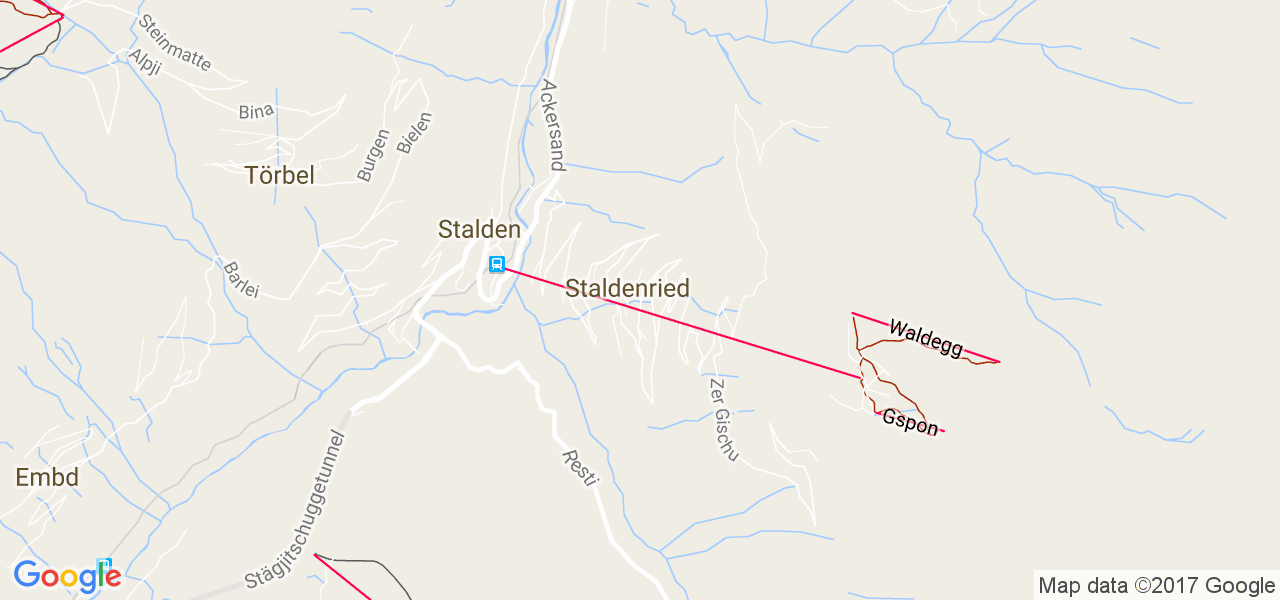 map de la ville de Staldenried