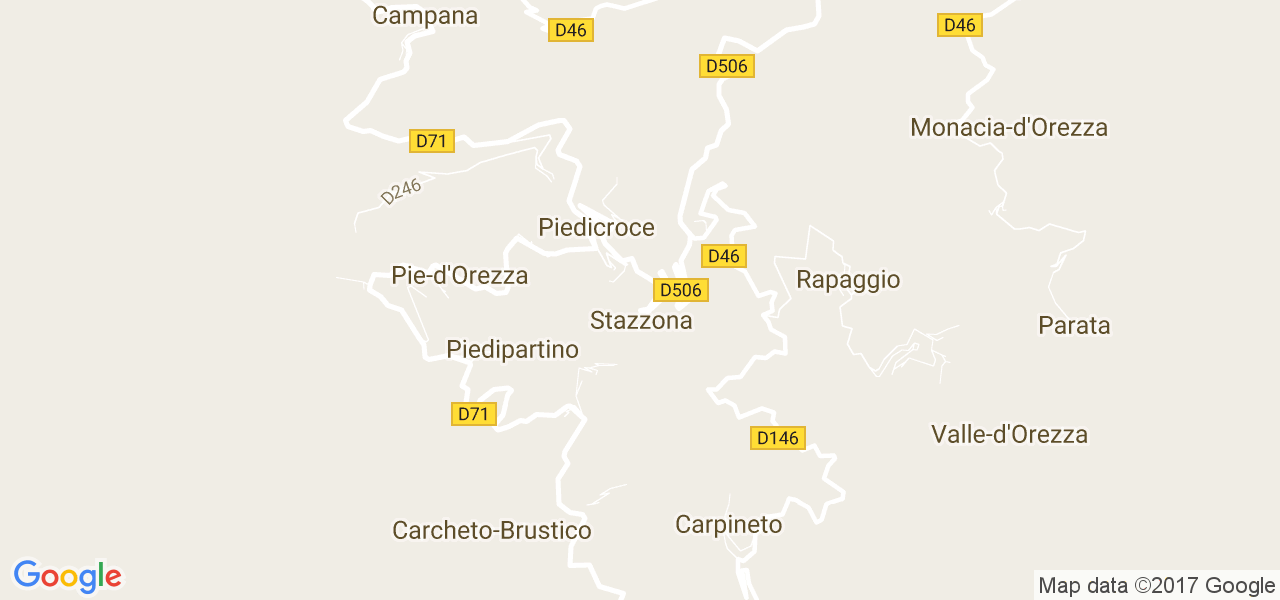 map de la ville de Stazzona