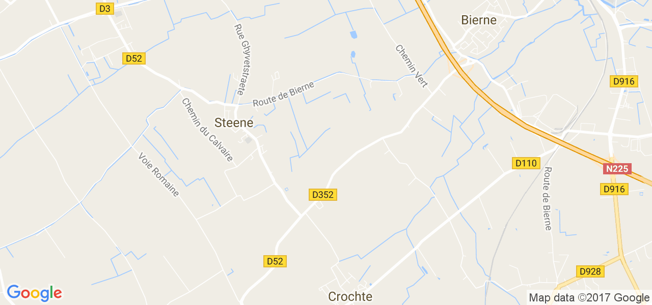 map de la ville de Steene