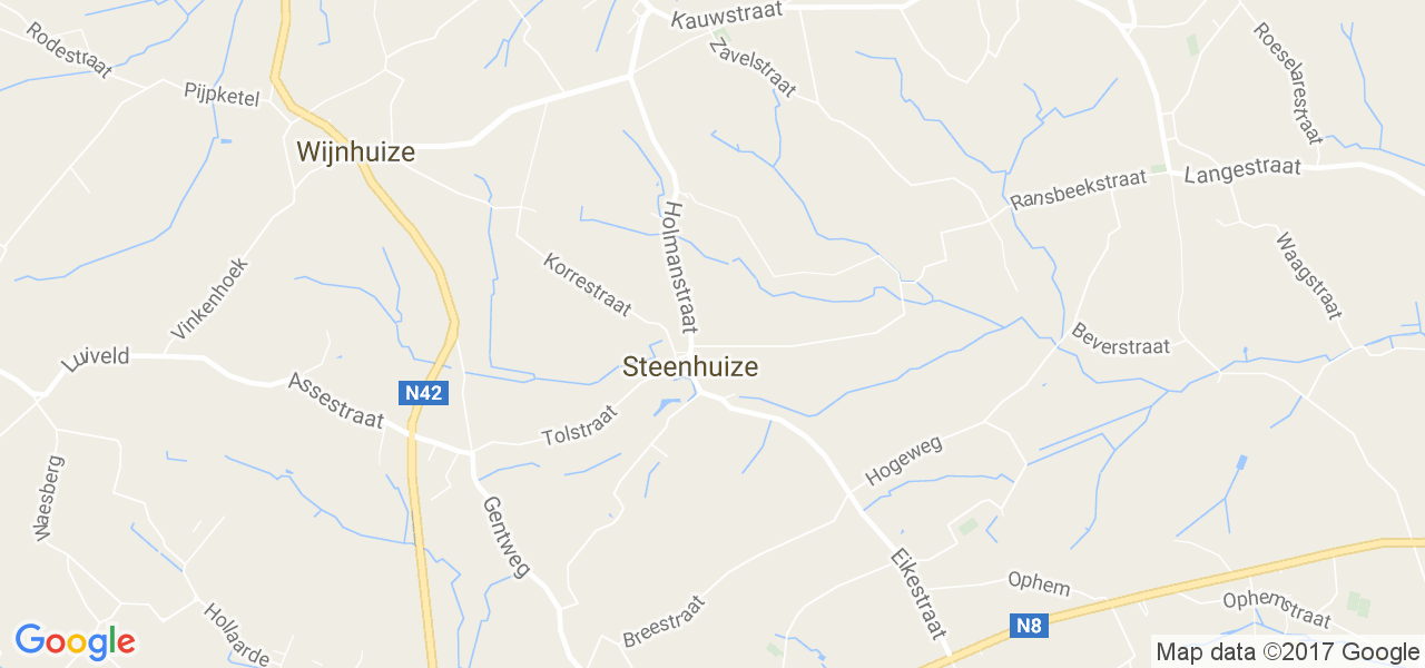 map de la ville de Steenhuize-Wijnhuize