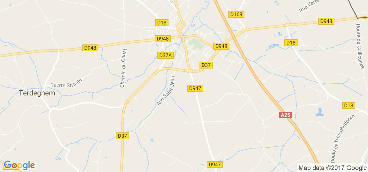 map de la ville de Steenvoorde