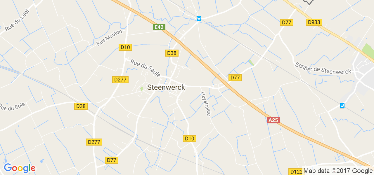 map de la ville de Steenwerck