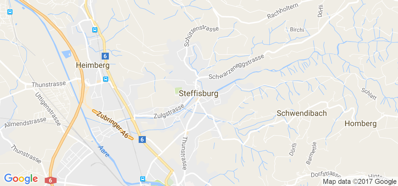 map de la ville de Steffisburg