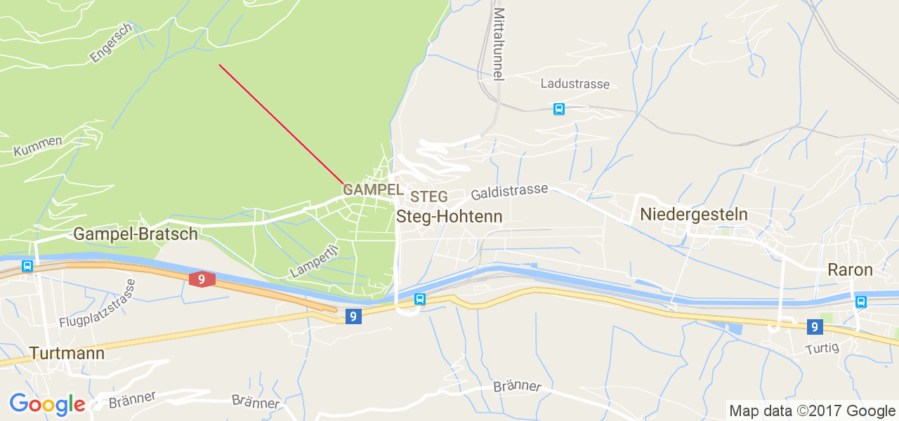 map de la ville de Steg-Hohtenn