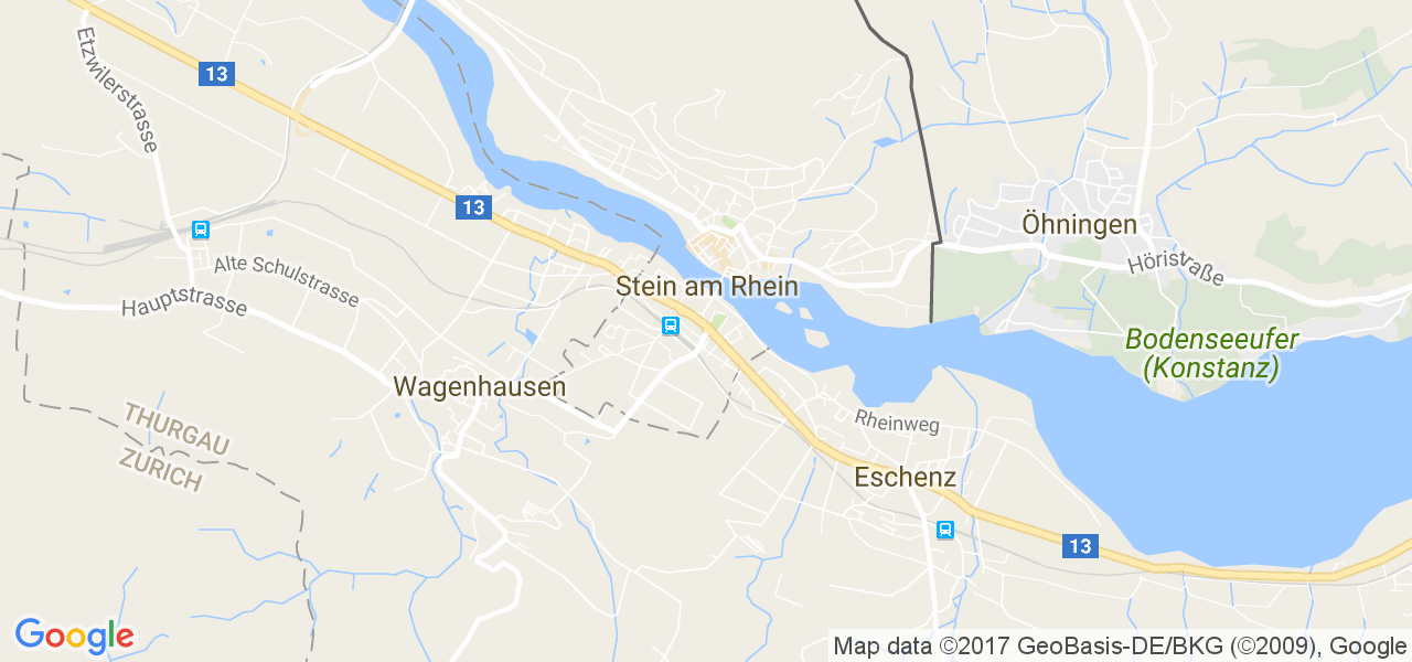 map de la ville de Stein am Rhein