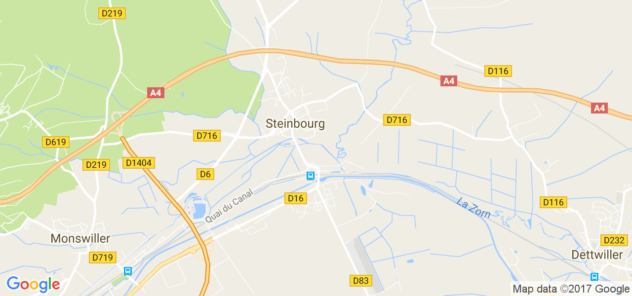 map de la ville de Steinbourg