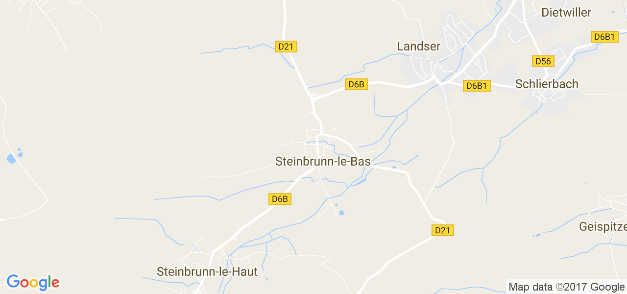 map de la ville de Steinbrunn-le-Bas