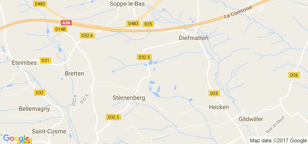 map de la ville de Sternenberg