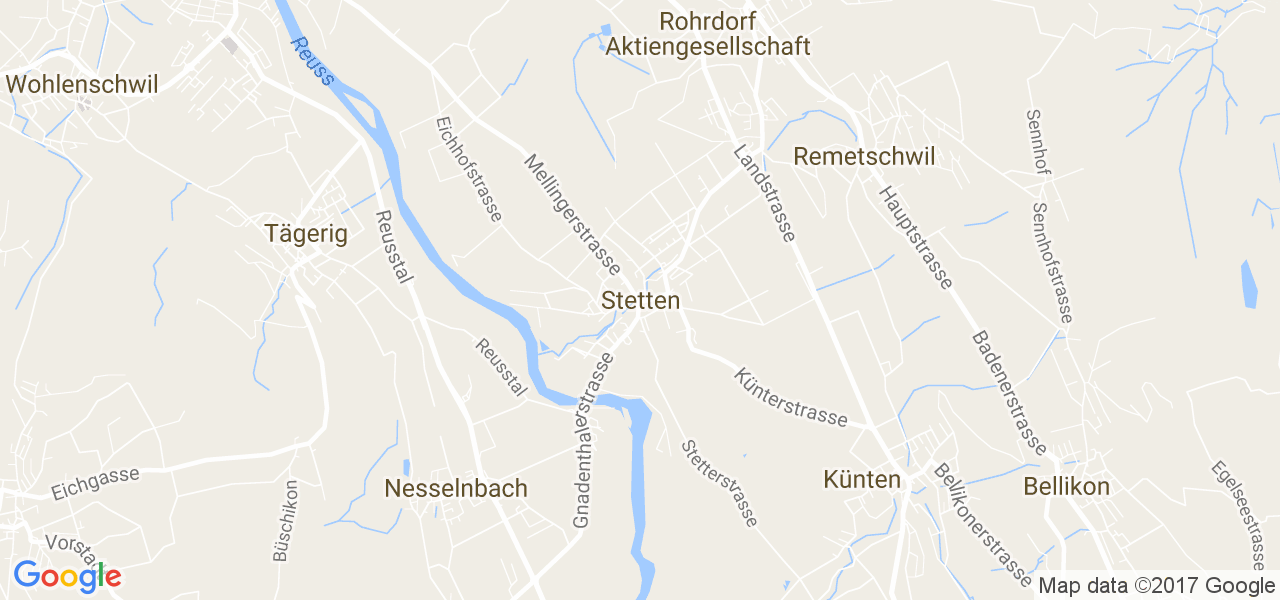 map de la ville de Stetten