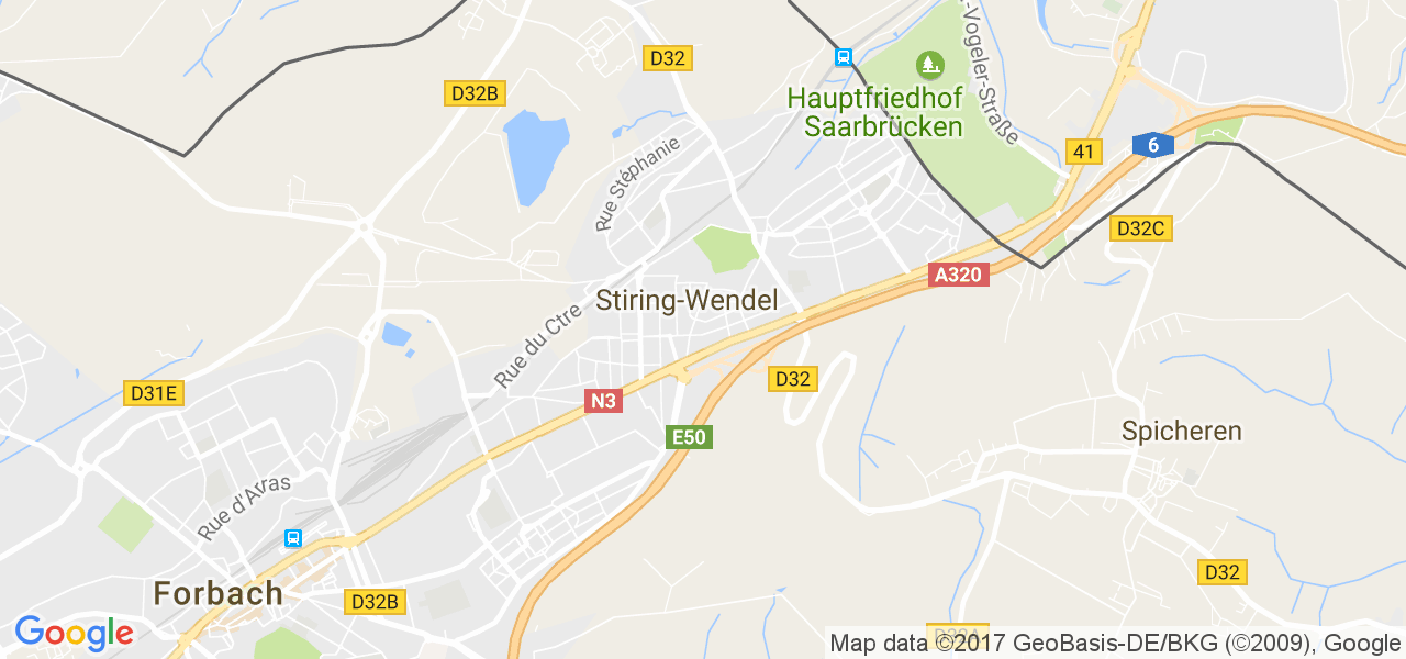 map de la ville de Stiring-Wendel