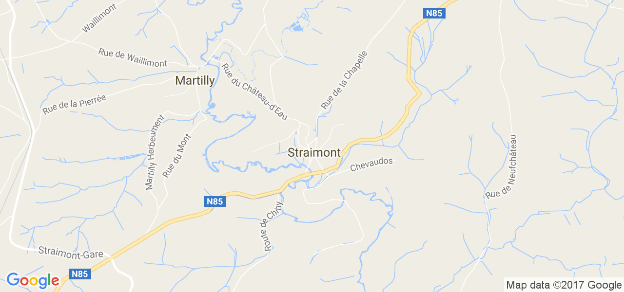 map de la ville de Straimont