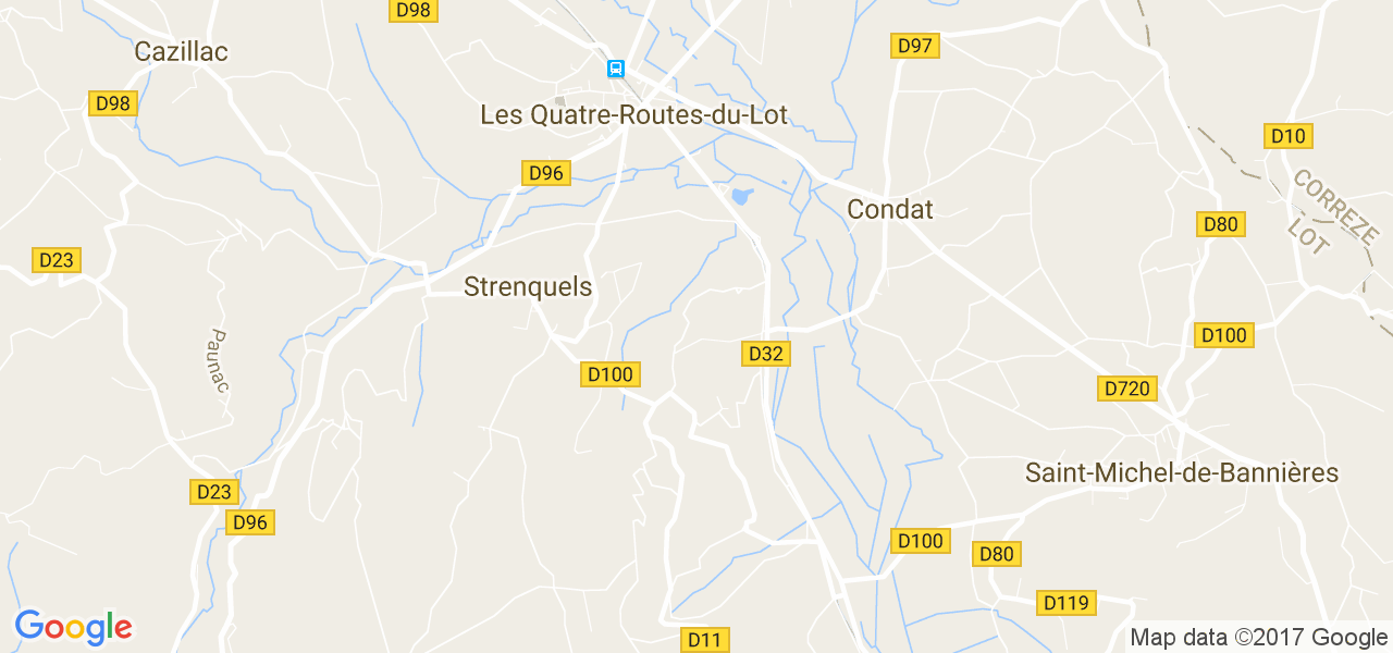 map de la ville de Strenquels