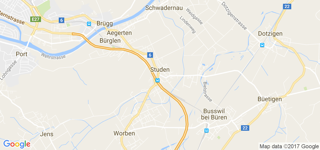 map de la ville de Studen