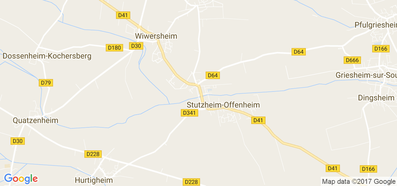 map de la ville de Stutzheim-Offenheim