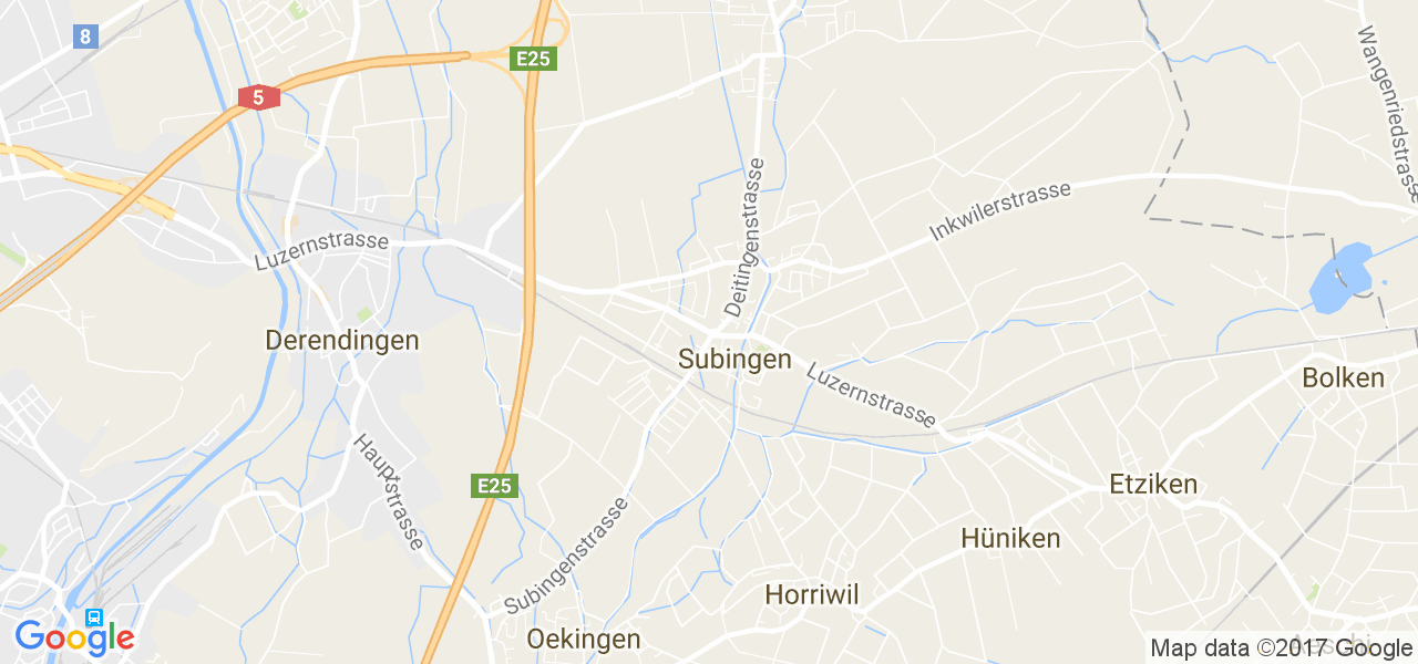 map de la ville de Subingen