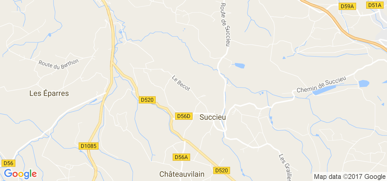 map de la ville de Succieu