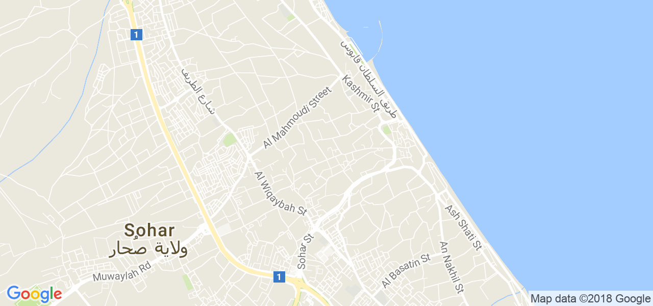 map of the city of Suhar