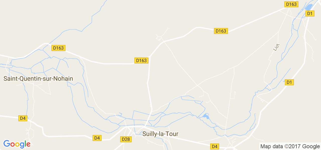 map de la ville de Suilly-la-Tour