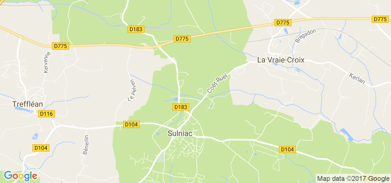 map de la ville de Sulniac