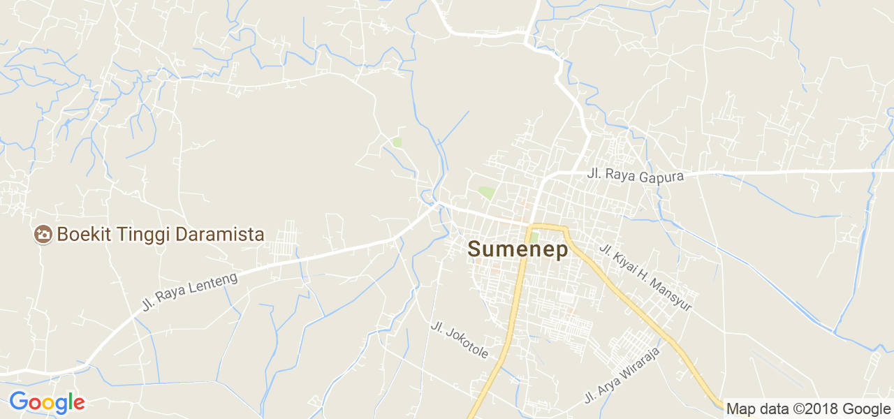 map de la ville de Sumenep