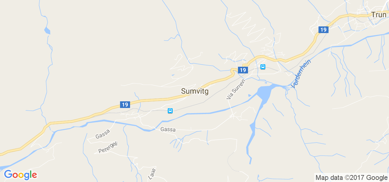 map de la ville de Sumvitg