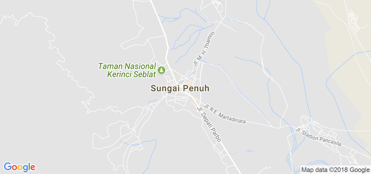 map of the city of Sungaipenuh