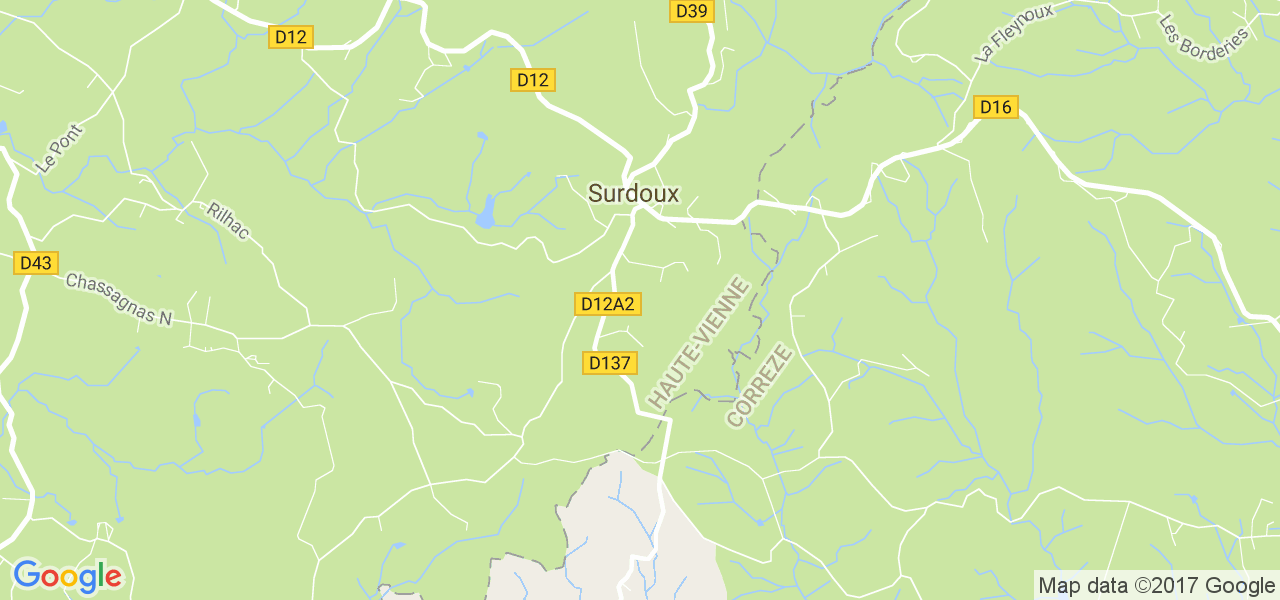 map de la ville de Surdoux