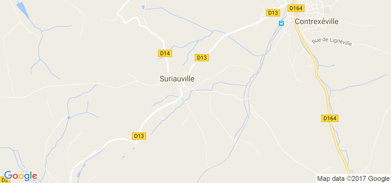 map de la ville de Suriauville