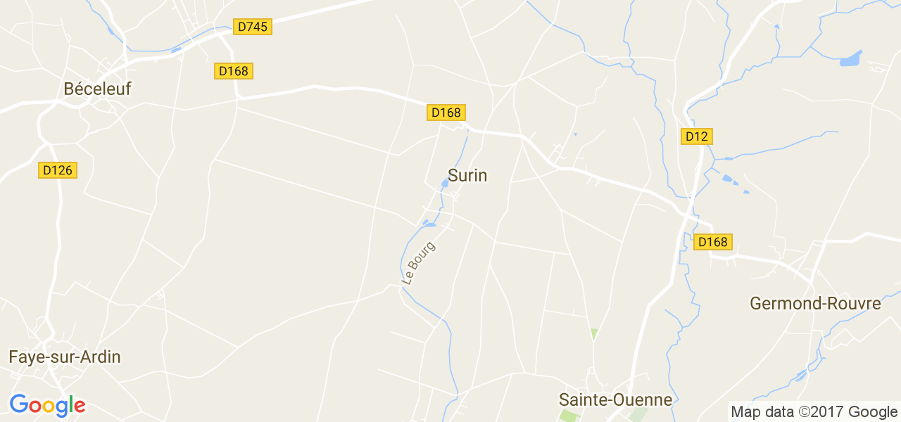 map de la ville de Surin