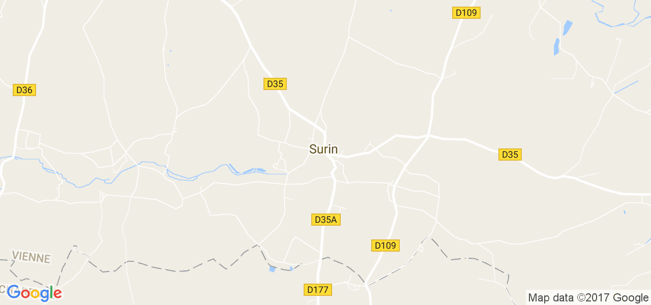 map de la ville de Surin