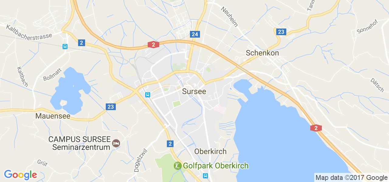 map de la ville de Sursee