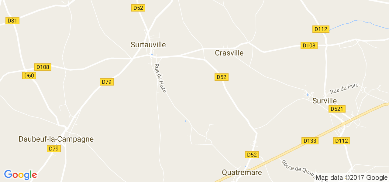 map de la ville de Surtauville