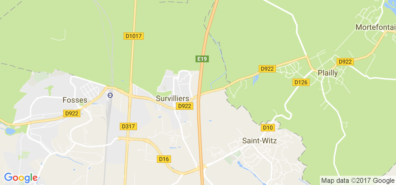 map de la ville de Survilliers