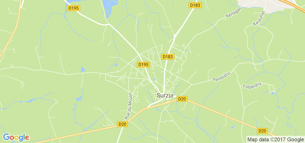 map de la ville de Surzur